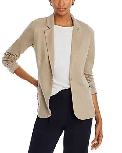 Majestic Stretch Linen One-button Blazer In Desert