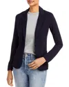Majestic Fitted Linen Blazer In Marine
