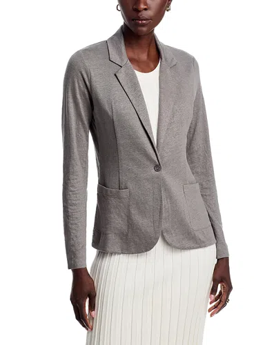 Majestic Fitted Linen Blazer In Orage