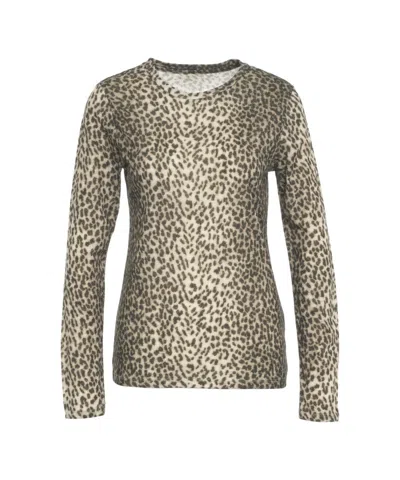 Majestic Fitted Long-sleeve T-shirt With All-over Animal Print