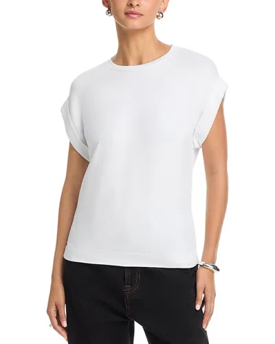 Majestic French Crewneck Tee In White