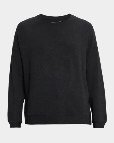Majestic French Terry Crewneck Sweatshirt In Gray