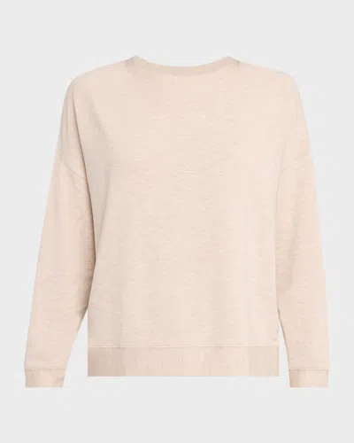 Majestic French Terry Crewneck Sweatshirt In Pink