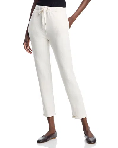 Majestic French Terry Cuffed Pants In White