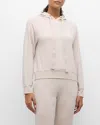 Majestic Long-sleeve Drawstring Hoodie In White
