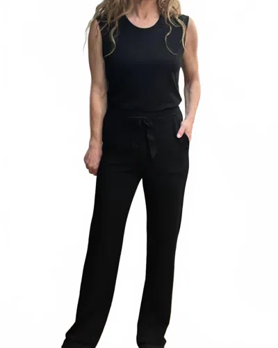 Majestic French Terry Jumpsuit In 002 Noir In Black