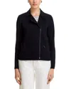 Shop Majestic French Terry Moto Jacket In Marine