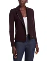 Majestic French Terry Moto Jacket In Purple