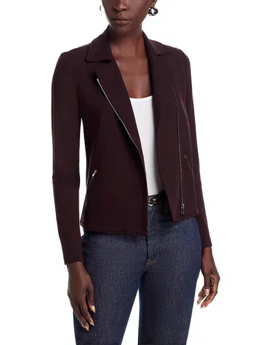 Majestic French Terry Moto Jacket In Purple
