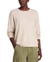 Majestic French Terry Pullover Sweatshirt In Ecru Chine
