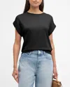 Majestic Filatures French Terry T-shirt In Noir