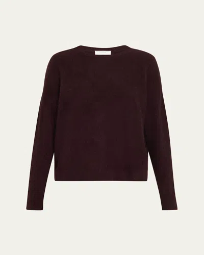 Majestic Fuzzy Ultra-soft Crewneck Sweater In Brown