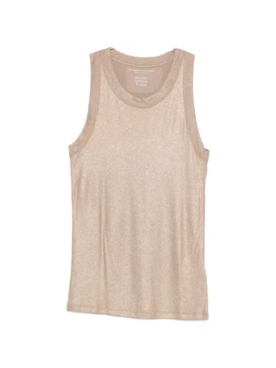 Majestic Glitter Ribbed Top In Neutral