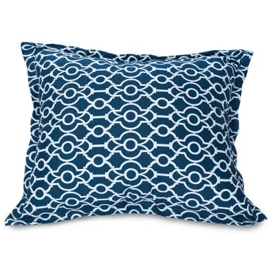 Majestic Home Goods Athens Outdoor Rectangular Pillow Cover & Insert In Navy
