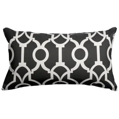 Majestic Home Goods Athens Rectangular Throw Pillow In Black