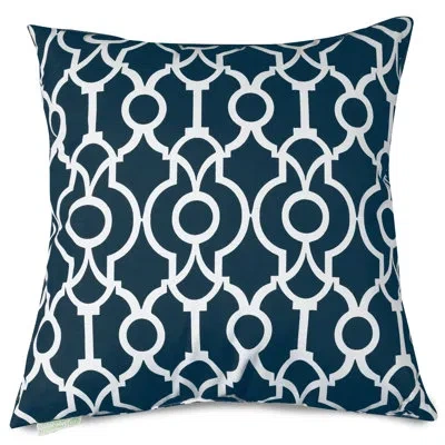 Majestic Home Goods Athens Square Throw Pillow In Navy