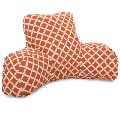 Majestic Home Goods Bamboo Pattern Indoor/outdoor Bedrest Pillow In Burnt Orange