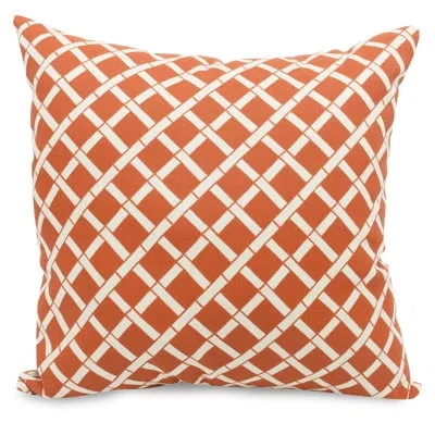 Majestic Home Goods Bamboo Pattern Throw Pillow In Burnt Orange