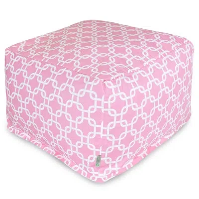 Majestic Home Goods Bean Bag Pouf Ottoman In Soft Pink