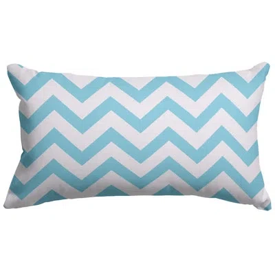 Majestic Home Goods Chevron Rectangular Cotton Pillow Cover & Insert In Tiffany Blue