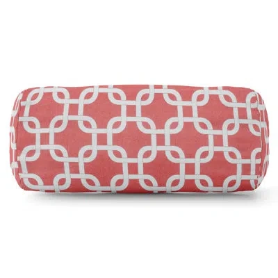 Majestic Home Goods Coral Links Round Bolster Throw Pillow