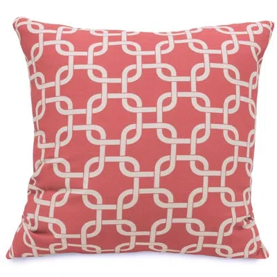 Majestic Home Goods Coral Links Square Cotton Throw Pillow