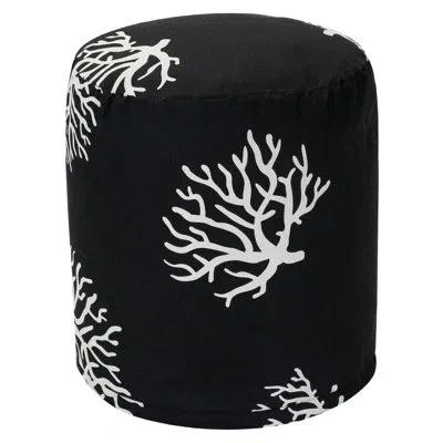 Majestic Home Goods Coral Small Pouf In Black