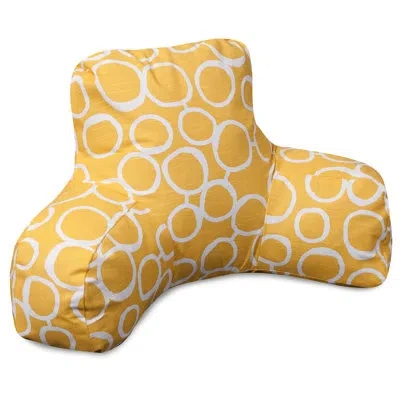 Majestic Home Goods Fusion Cotton Geometric Backrest Pillow In Yellow