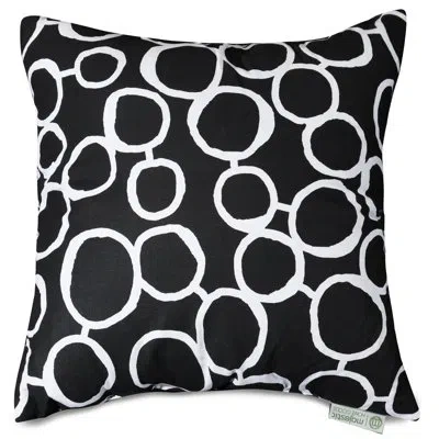Majestic Home Goods Fusion Square Cotton Throw Pillow In Black