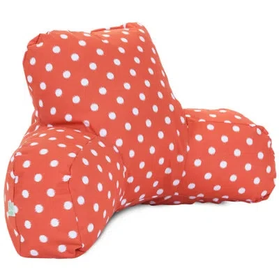 Majestic Home Goods Ikat Dot Indoor/outdoor Bed Rest Pillow In Orange