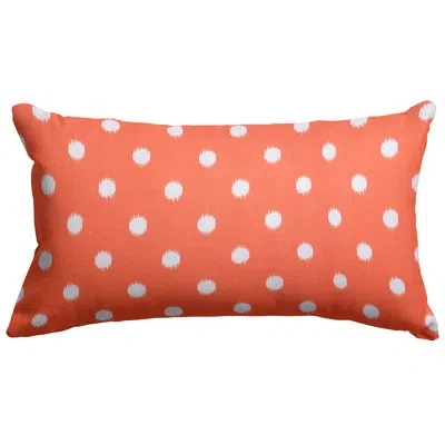 Majestic Home Goods Ikat Dot Outdoor Rectangular Throw Pillow In Orange