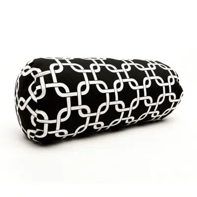 Majestic Home Goods Links Bolster Cotton Throw Pillow In Black