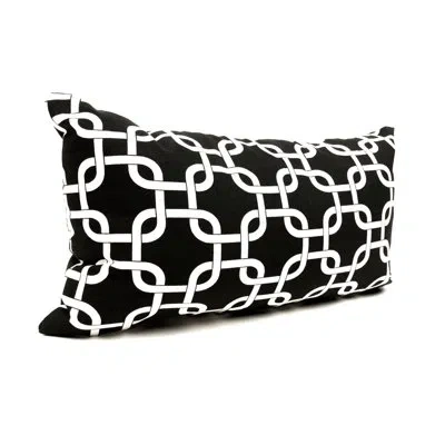 Majestic Home Goods Links Rectangular Throw Pillow In Black