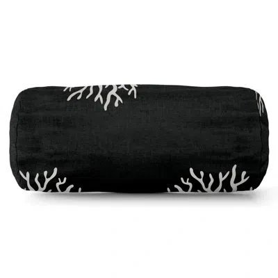 Majestic Home Goods Outdoor Bolster Throw Pillow In Black