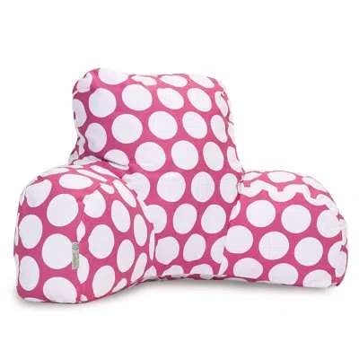 Majestic Home Goods Polka Dot Reg Cotton Bed Rest Pillow In Hot Pink