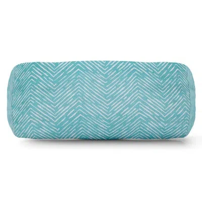 Majestic Home Goods Southwestern Outdoor Bolster Throw Pillow In Teal