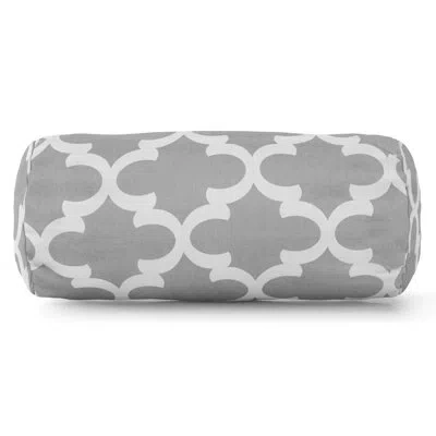 Majestic Home Goods Trellis Geometric Bolster Cotton Throw Pillow