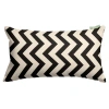 Majestic Home Goods Zig Zag Rectangular Throw Pillow In Black