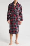 Majestic International Chalet Chic Plush Shawl Collar Robe In Dog