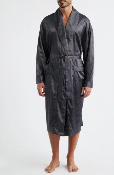 Majestic International Dreams Of Satin Robe In Black