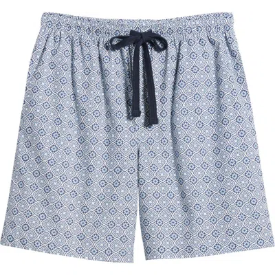 Majestic International Grecian Lounge Shorts In Jewel Blue