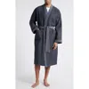 Majestic International La Paz Cotton Robe In Charcoal