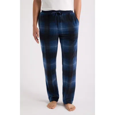 Majestic International Textured Microfleece Lounge Pants In Blue