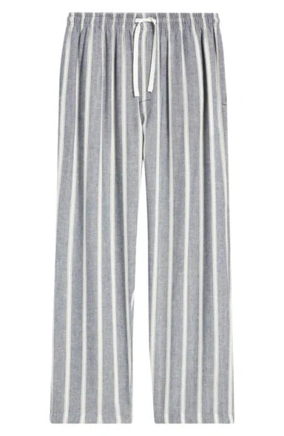 Majestic International Textured Retreat Woven Cotton Drawstring Pajama Pants In Multi