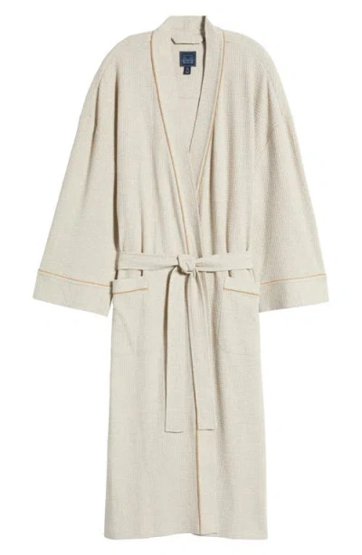 Majestic International Waffle Knit Robe In Camel