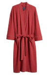 Majestic International Waffle Knit Robe In Dahlia