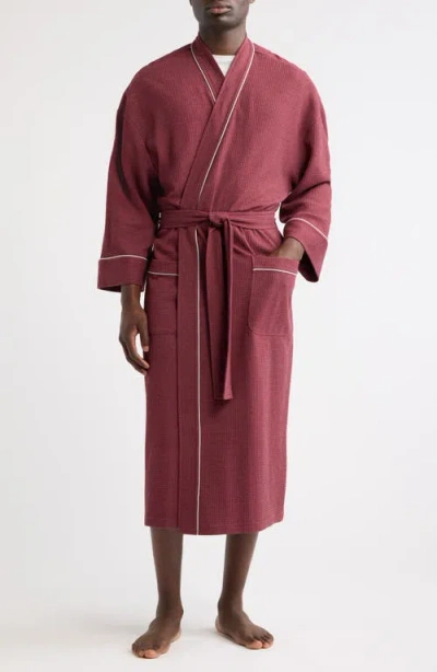 Majestic International Waffle Knit Robe In Winterberry