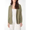 Majestic Jacket With Patch Pockets In Khaki
