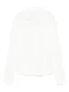 Majestic Filatures Long-sleeved White Shirt With Classic Collar In White