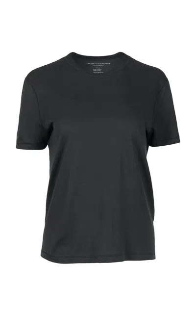 Majestic Round-neck T-shirt In Black